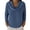 Blue, variant on Women's Lightweight Cowl Neck Sweater, Casual Long Sleeve Waffle Knit Pullover with Relaxed Loose Fit, Breathable Soft Top for Fall Winter Daily Wear Black