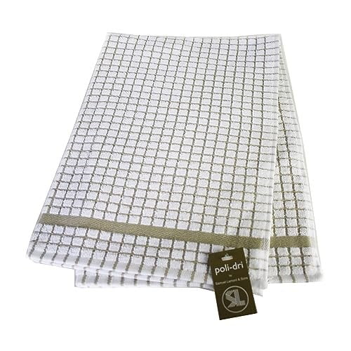 Samuel Lamont Poli-Dri 3-Piece Famous Kitchen Tea Towel Set 100% Cotton Ultra Absorbent