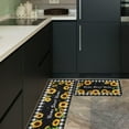 thumbnail image 4 of Sunflower Kitchen Rugs, Sunflower Decor for Kitchen, Black and White Buffalo Plaid Sunflower Kitchen Mat, Sunflower Kitchen Decor and Accessories, Kitchen Sink Mat, Kitchen Anti-Fatigue Mat Set of 2, 4 of 6