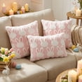 thumbnail image 3 of Easter Pillow Covers 18x18, Pink and White Bunny Pillow Covers Easter 3D Printed Pillow Covers, Soft Easter Cushion Covers Spring Pillow Covers for Home Sofa Bed Couch, Easter Spring Holiday Decor, 3 of 6