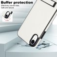 thumbnail image 4 of Allytech Magnetic Case for iPhone XR with Foldable Kickstand,【Compatible Magsafe】Ultra Slim Retro PU Leather Camera Screen Protection Shockproof Anti-Drop Back Case for Women Men - White, 4 of 7