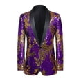 thumbnail image 1 of PMUYBHF Mens Bar Small Suit Stage Performance Long Sleeved Slim Fit Cardigan Dress 478 L, 1 of 5