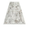 thumbnail image 4 of Hana Grey Abstract Polyester Area Rugs for Living Room Jacquard Textured Modern Rugs Soft Geometric Rug for Bedroom Washable Rug Non-Slip Bohemian Carpet Perfect for Dining Room Office Beige, 4 of 4