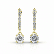 Cate & Chloe McKenzie 18k Yellow Gold Plated Drop Dangle Earrings with Swarovski Crystals for Women