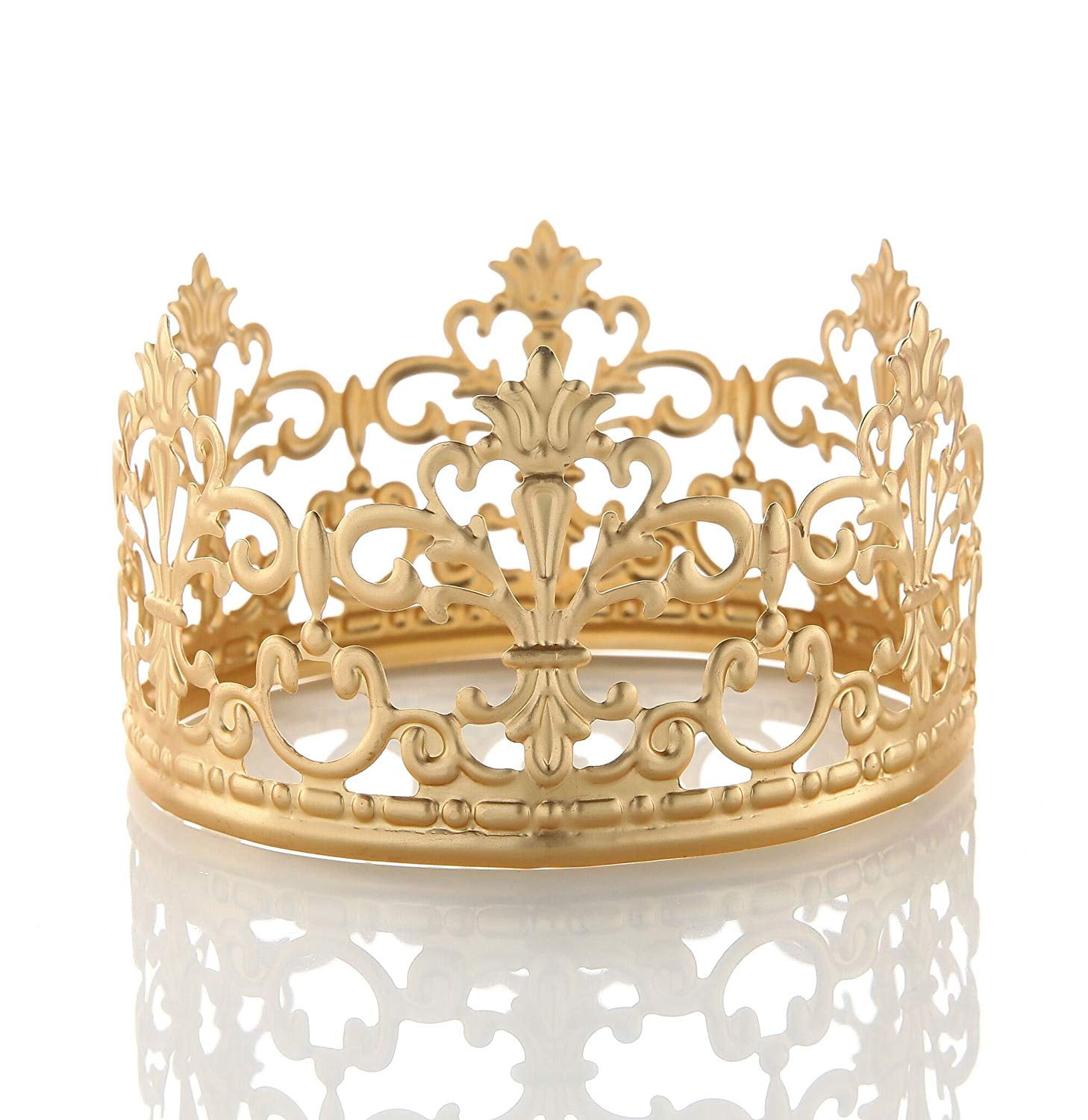 Gold Quinceaneras Wedding Centerpieces Decoration Metal Crown Baby Shower 