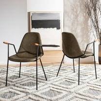 SAFAVIEH Tanner Mid-Century Retro Dining Chair, Olive, Set of 2