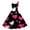 Hot Pink, variant on Valentines Day Cocktail Women's Vintage Dress Sleeveless Heart Print Evening Prom Swing A Line Dress Red S