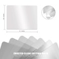 thumbnail image 2 of Fotouzy Tabla de cortar de plástico, juego de 7 alfombrillas de corte flexibles transparentes esmeriladas, sin BPA, no porosas, aptas para lavavajillas, transparente, 2 of 5