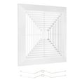 thumbnail image 1 of Cubierta de Ventilador de Extracción de Baño Uxcell, Rejilla de Ventilación de Plástico ABS Color Blanco 14 x 14 Pulgadas, 1 of 7