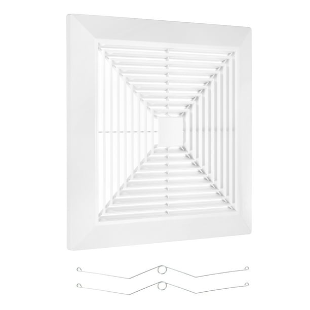 Cubierta de Ventilador de Extracción de Baño Uxcell, Rejilla de Ventilación de Plástico ABS Color Blanco 14 x 14 Pulgadas