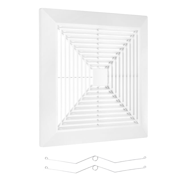 Cubierta de Ventilador de Extracción de Baño Uxcell, Rejilla de Ventilación de Plástico ABS Color Blanco 14 x 14 Pulgadas