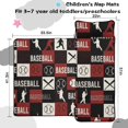 thumbnail image 5 of Baseballs and Player Silhouettes Teens Toddler Nap Mat with Pillow, Sleeping Mat Bag for Preschool Daycare 51"x22", 5 of 6