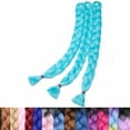 thumbnail image 3 of SEGO Ombre Jumbo Braiding Hair Extensions Colored Hair Weave Synthetic Crochet Twist Box Braid Hair Black/Pink/Blue/Purple Fake Hair Extension for Women, 3 of 8