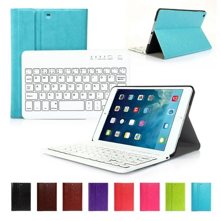 Attachable Ipad Mini Keyboard CoastaCloud iPad Mini 1 / iPad Mini 2 Slim Cover Ultra Thin Smart Case Bag with Bluetooth Wireless UK Layout Keyboard For School/Office/Meeting ()