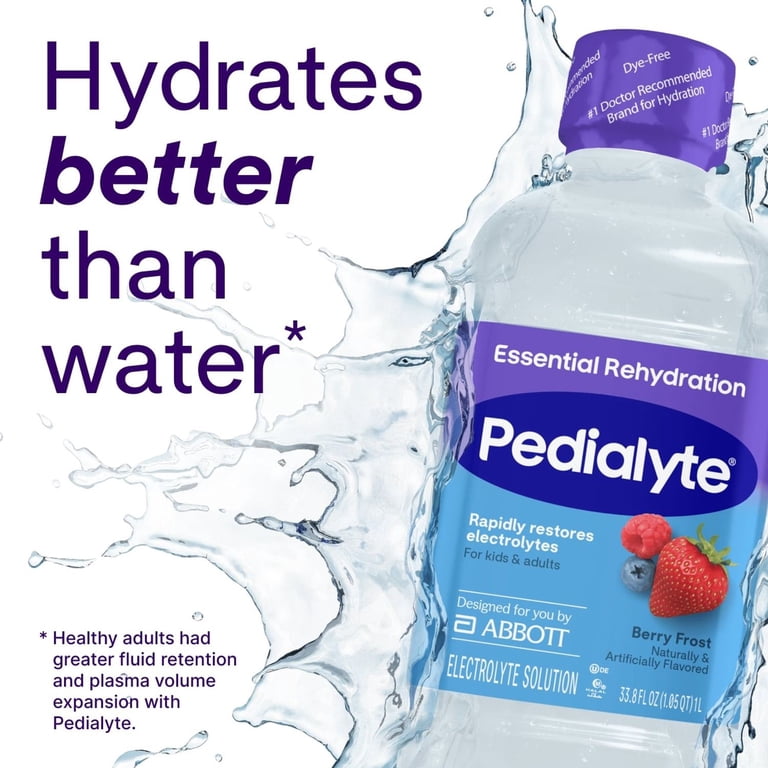 Pedialyte Essential Rehydration Drink, Iced Berry, 1L, 4 Pack photo 8