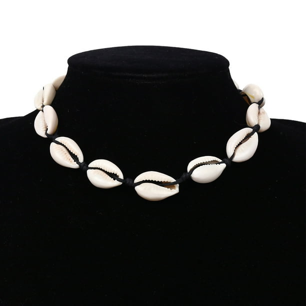 Cherish Women Shell Choker Necklace Rope Chain Choker Boho Style Jewelry Black Black