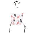 thumbnail image 6 of zaveiop Women's Tankini Top Only Flowy Swim Tops Drawstring Side Ruched Bathing Suit Top Strappy Back Swim Tank Top No Bottom (Pink, XL), 6 of 7