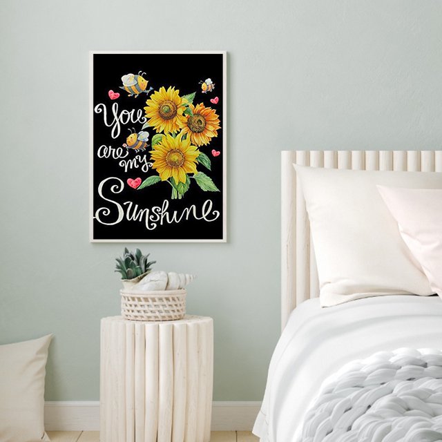 Cuadros Decorativos DIY pintura por número Kit sin marco girasol lienzo pintado a mano arte colgante artesanía Ndcxsfigh Nuevos Originales