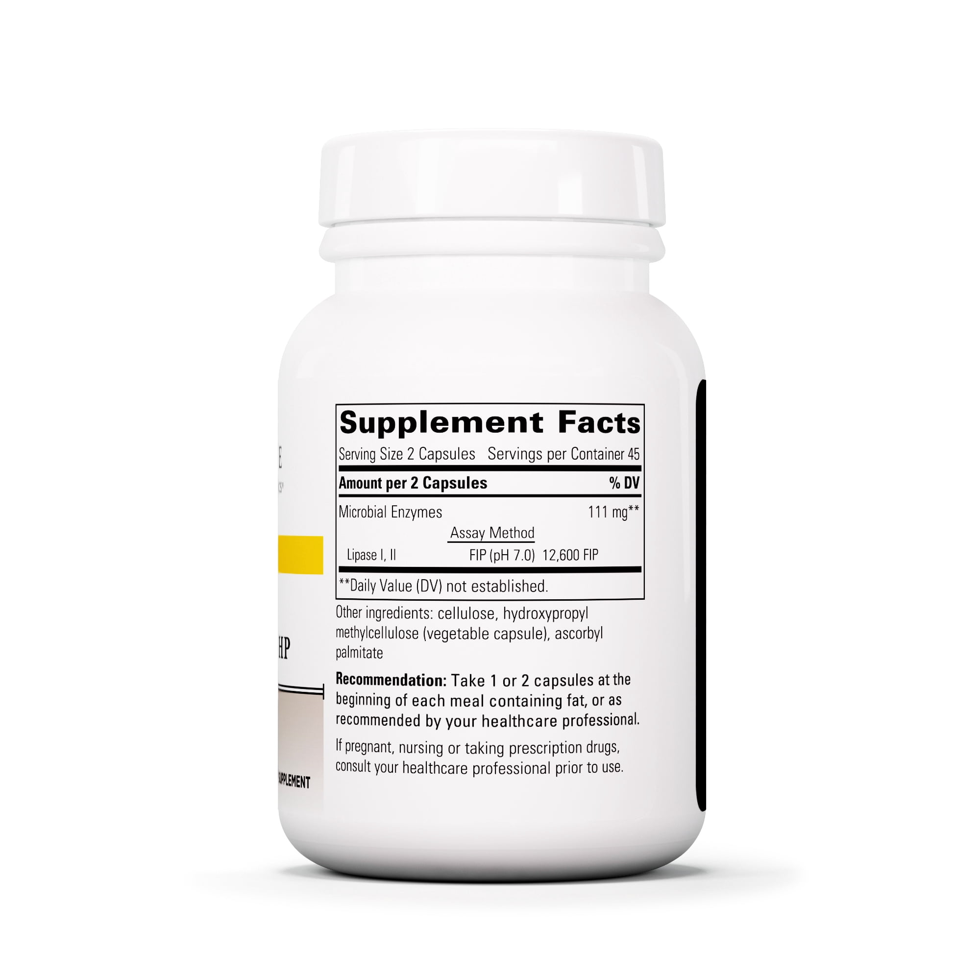 Integrative Therapeutics Lipase Concentrate-HP, Fat Digestion Support,* 90 Count (45 Servings)