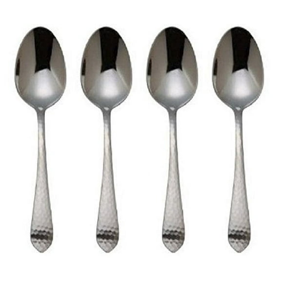 Reed & Barton Hammered Antique 18/10 Stainless Steel Teaspoon (Set of Four)