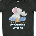 thumbnail image 4 of Inktastic My Grandma Loves Me Cute Elephants Clouds Moon and Stars Boys or Girls Baby Bodysuit, 4 of 5