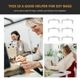 thumbnail image 4 of Miangastore Purse Hardware Accessories Silver Easy Installation 6Pcs 4.1X2.2In, 4 of 9