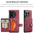 thumbnail image 4 of Case for OnePlus 11 5G,Detachable Magnetic Basic Case Wallet Card Cash Slot Case Cover Functional Kickstand Compatible with OnePlus 11 5G 2023 (Red), 4 of 18
