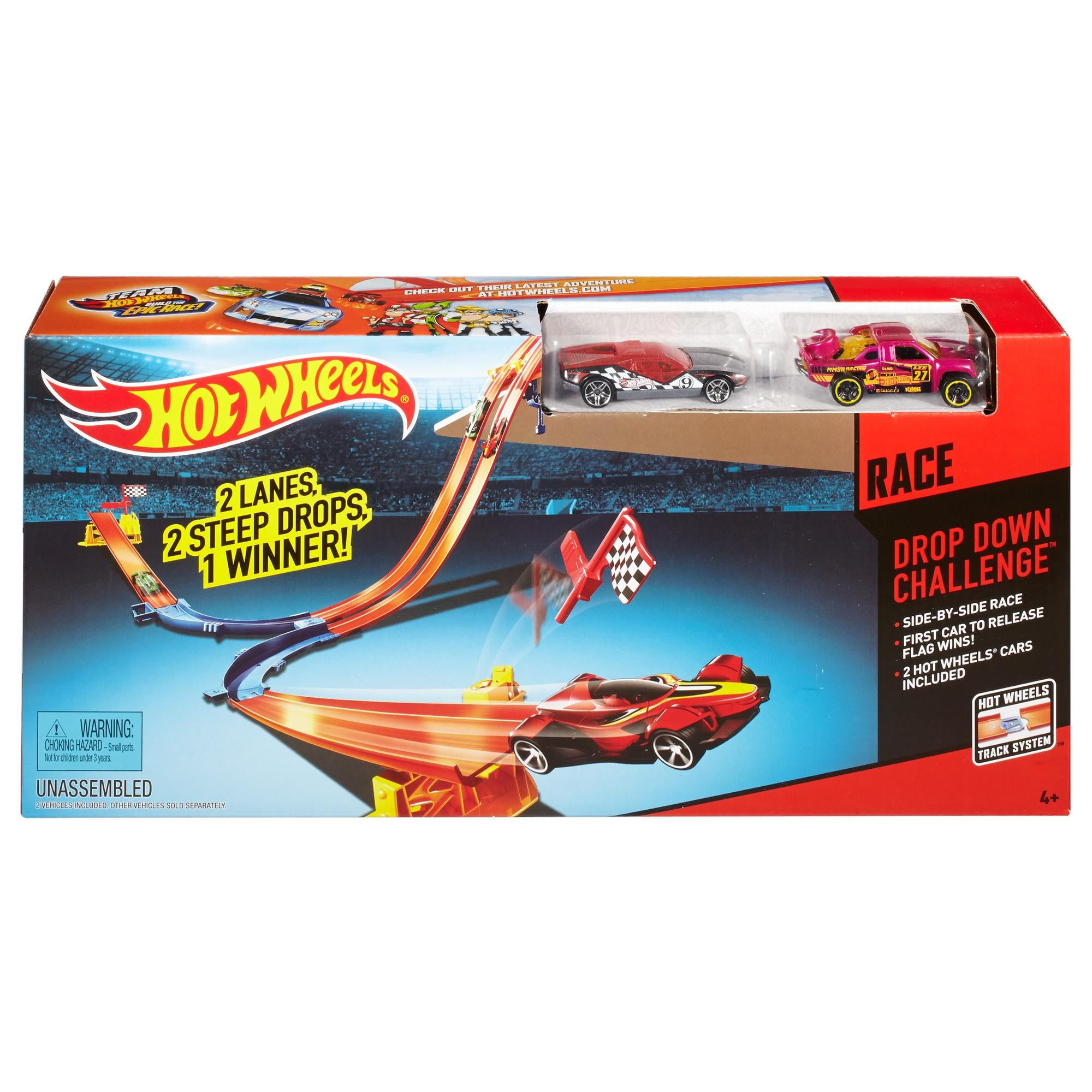 hot wheels drop down challenge