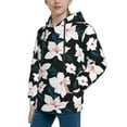thumbnail image 2 of Lsque Lilies Flowers Patten Youth Hoodie Sweatshirt Pullover with Kangaroo Pocket Boys and Girls Hoodie Warm Hoodie for Kids-Medium, 2 of 6
