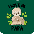 thumbnail image 4 of Inktastic Cute Sloth I Love My Papa with Green Leaves Boys or Girls Baby Bib, 4 of 4