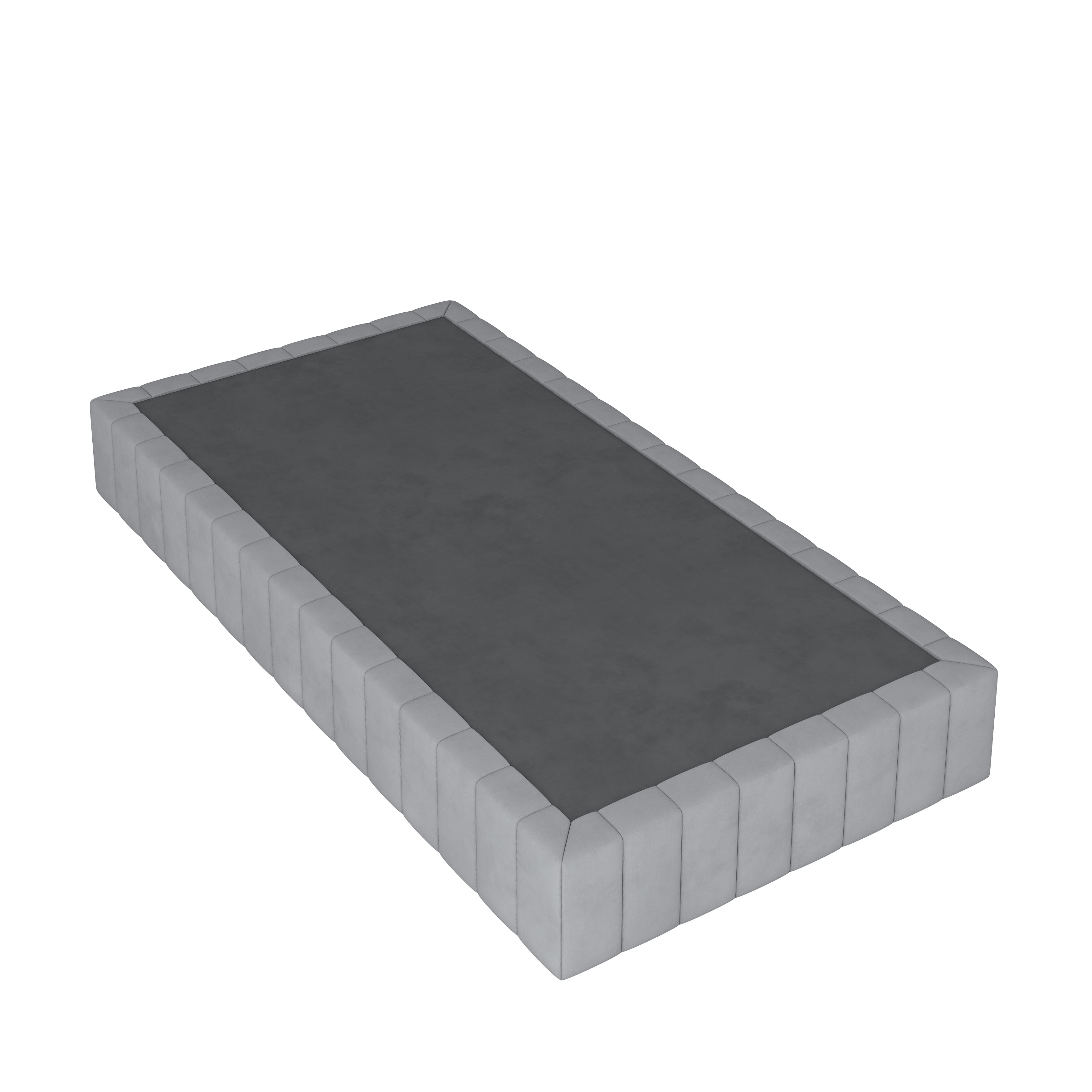 Twin Size 9-inch Box Spring, Thickened Soft Cloth Cover, Black Heavy-Duty Metal Structure, Easy To Assemble