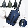 thumbnail image 7 of SLYNSHome Sling Bag Waterproof Crossbody Chest Bag Lightweight Anti-Theft Travel Purse with Charging Port for Women Men Camping Hiking - Black, 7 of 7