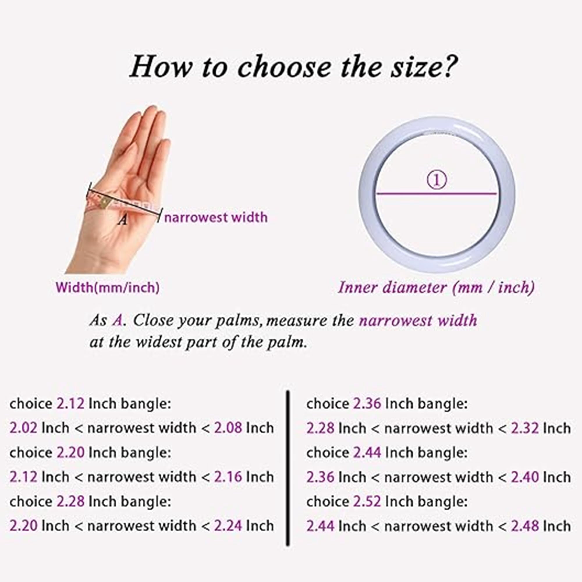 qczoyo Lavender Jade Bangle Bracelet for Women 58-62mm - Natural Handmade Good Luck Gift - Elegant & Versatile Jewelry for Any Occasion