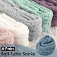 thumbnail image 5 of Loritta Fuzzy Socks for Women Slipper Winter Warm Cozy Socks with Grippers Womens 6 Pairs,Size 5-9, 5 of 6