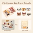 thumbnail image 2 of WJCA Emotion Learning Puzzle for Toddlers with Expressive Animal Faces, Shape Matching Game for Early Childhood Development & Motor Skill Practice, Educational Toy for Preschool Kids, Natural Wood Fin, 2 of 8