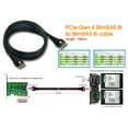 thumbnail image 4 of PCIe Gen 4 16GT/s SlimSAS 8-Lane (SFF-8654 8i) Cable 1 Meter, 4 of 6
