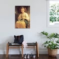 thumbnail image 3 of Art.com A Young Girl Braids a Garland Crown of Flowers Stretched Canvas Print Wall Art by William Adolphe Bouguereau, 24" x 36", 3 of 4