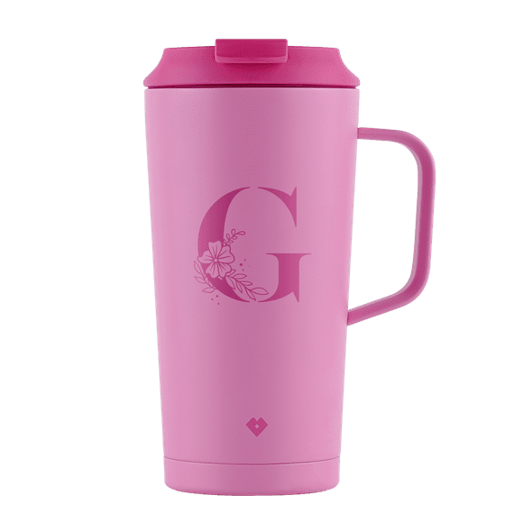Termo Café LuckyLy Iniciales Nelly rosa Letra G 500ML