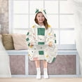 thumbnail image 7 of FORMRS Wearable Blanket Hoodie with Sleeves for Kids Cozy Flannel Sweatshirt, Green Abstract Pattern, 7 of 7