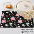 thumbnail image 5 of Placemat, Pioneer Flower Floral Print Pattern Place Mats Table Mat Set Of 2, PVC Washable Placemats for Party Kitchen Dining Decoration, 18x12 Inch, Fade Resistant, 5 of 6