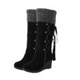 thumbnail image 3 of COSMOBETTY High Boots for Women 1 Pair Black Rubber Warm Boots with Tall Shaft for Winter, 3 of 7