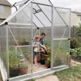 thumbnail image 6 of Palram - Canopia Mythos 6' x 6' Polycarbonate/Aluminum Walk-In Greenhouse – Silver - with Roof Vent, 6 of 10