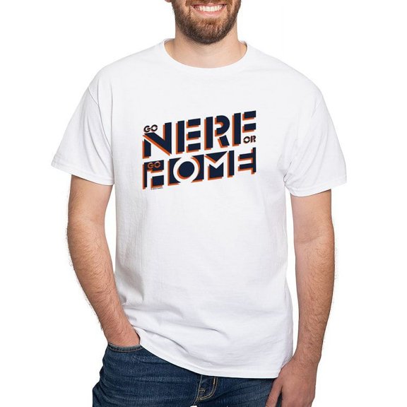 CafePress - Go Nerf Or Go Home T Shirt - Men's White Classic Cotton T-Shirts