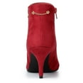 thumbnail image 4 of Unique Bargains Women's Pointy Toe Zipper Stiletto Heeled Ankle Booties, 4 of 7