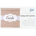 thumbnail image 6 of Merry Expressions Burlap Card Box - White/Gold-Foil Satin Ribbon & Cards Label - 10"x10" Large Perfect for Money & Gifts at Rustic Wedding Receptions, Birthdays, Bridal & Baby Showers, 6 of 8