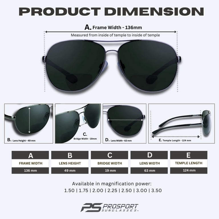 proSPORT Polarized BIFOCAL Sunglass Reader Anti-Glare  display picture 3