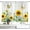 Sunflowers, variant on Black Rustic Kitchen Curtains Farmhouse Rod Pocket Country Short Small Barn Fork and Spoon Wooden Wood Plank Board Vintage Printed Cafe Window Curtains Drapes Treatment Fabric 2 Panels 26"x36"
