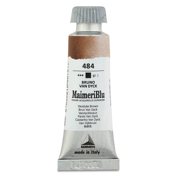 Maimeri Blu Artist Watercolor - Vandyke Brown, 12 ml Tube