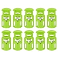 thumbnail image 1 of Unique Bargains 30Pack 5.5x3mm Cord Lock Plastic Single Hole Spring Toggle Stoppers, Green, 1 of 5