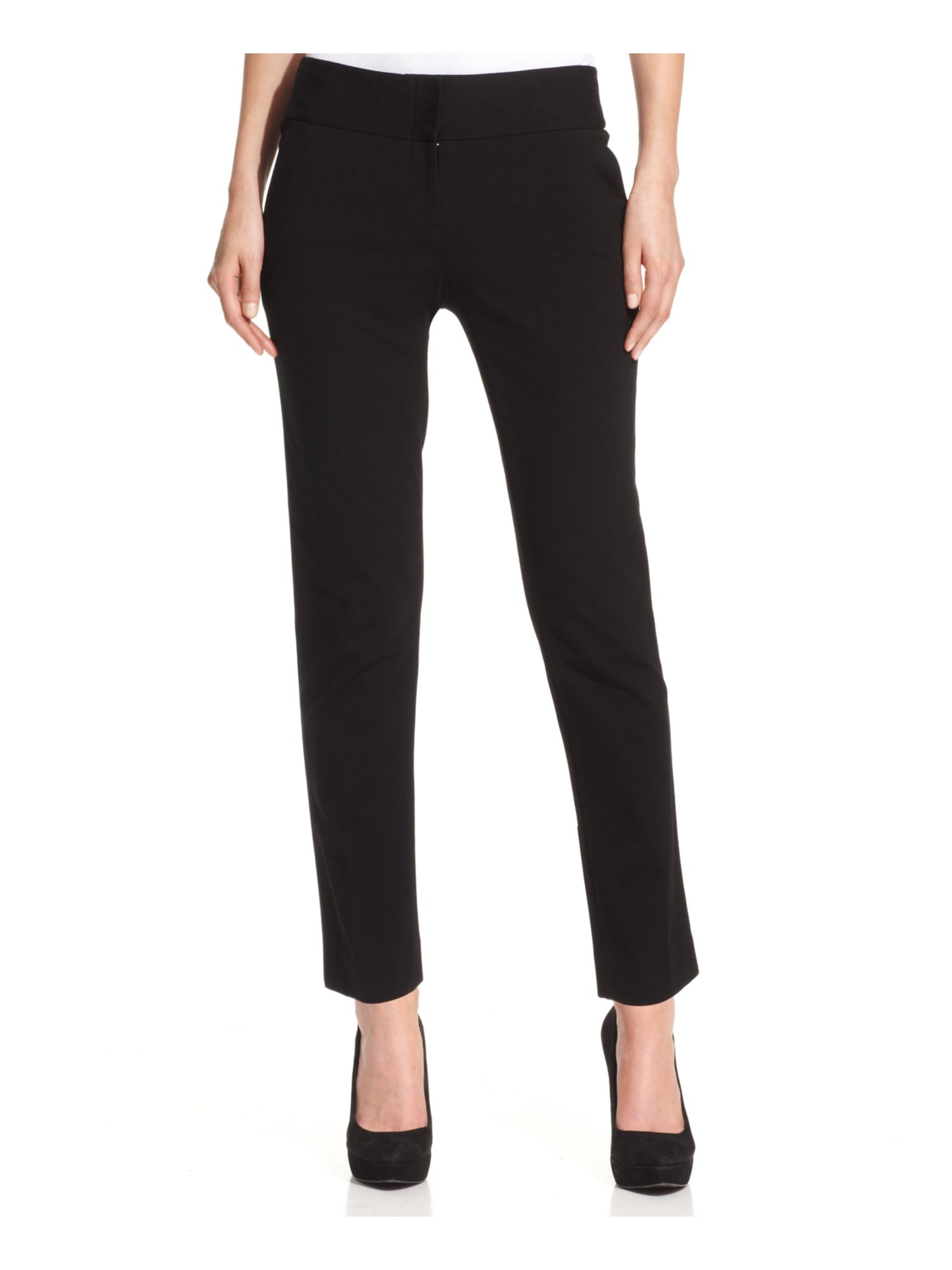 VINCE CAMUTO Womens Black Straight leg 
